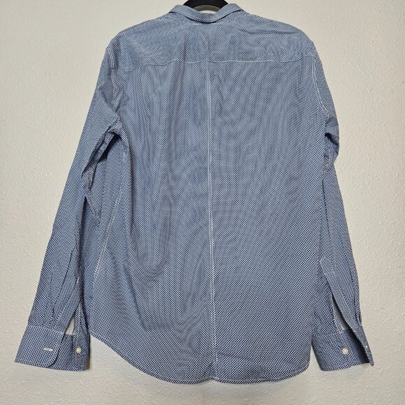 Frank & Eileen Button Down Mens Paul Shirt SZ Medium Blue Fish Career Preppy USA - Picture 3 of 11